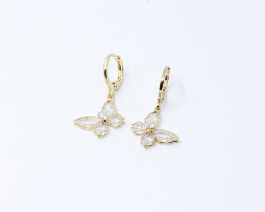 Arete Mariposas Brillantes