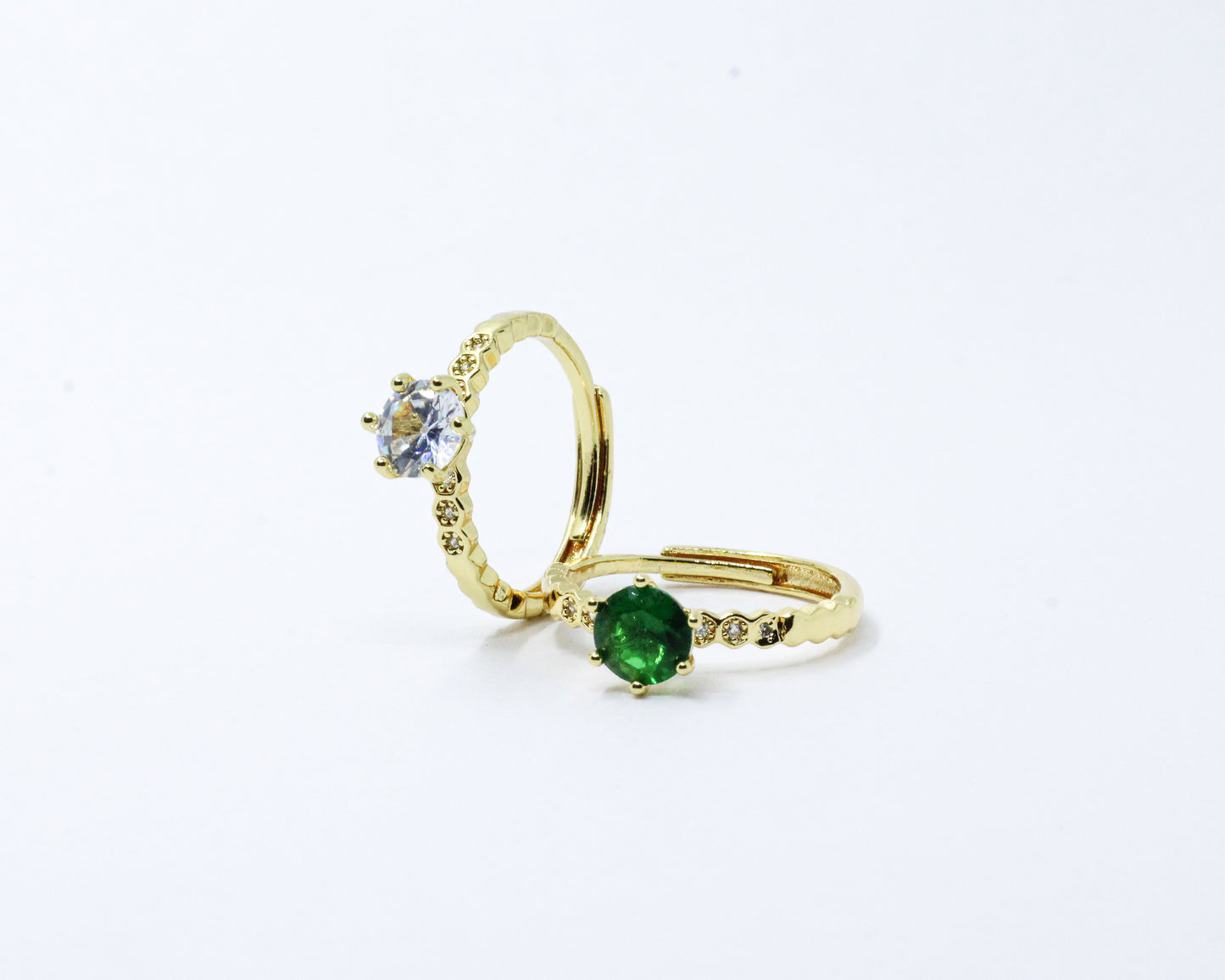Anillo Dorado Cristal