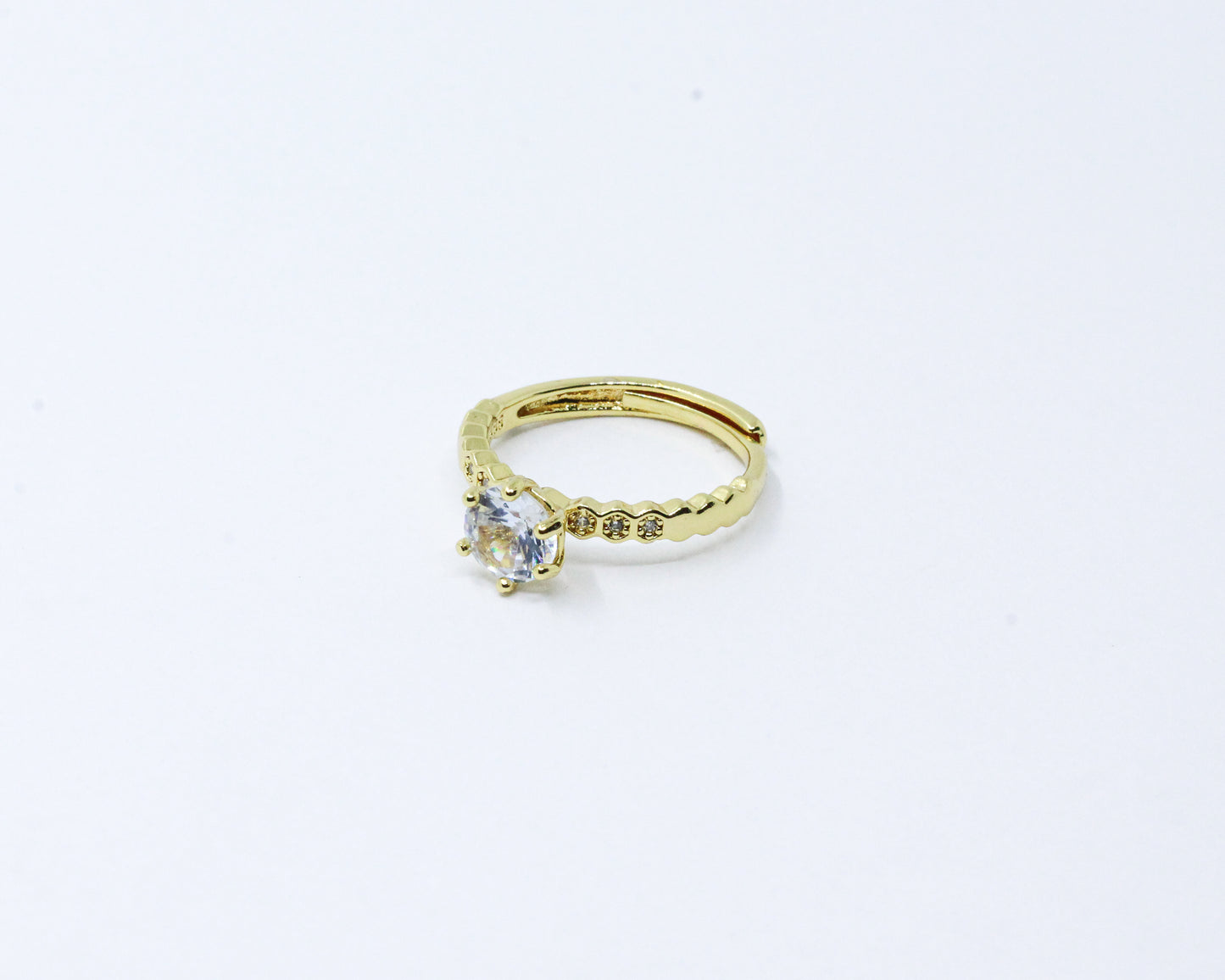 Anillo Dorado Cristal