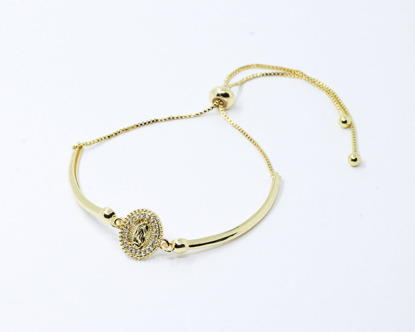 Pulsera Dorada Virgen Guadalupe