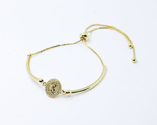 Pulsera Dorada Virgen Guadalupe