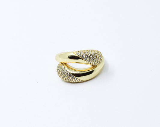 Anillo Chunky dorado ajustable
