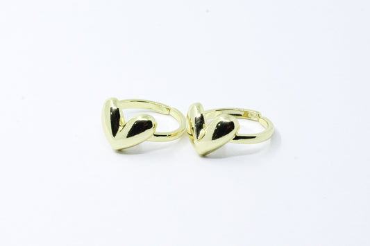 Anillo Chunky Dorado Corazón Alma