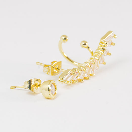 Set arete y earcuff baguette