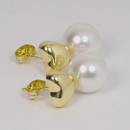 Arete chunky perla