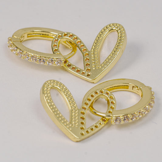 Arete corazón argolla