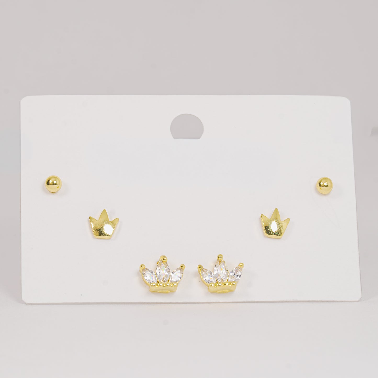 Set topos coronas doradas con circones