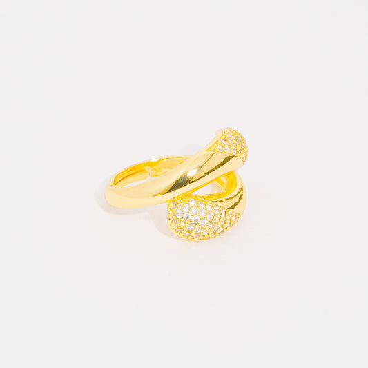 Anillo Chunky dorado ajustable