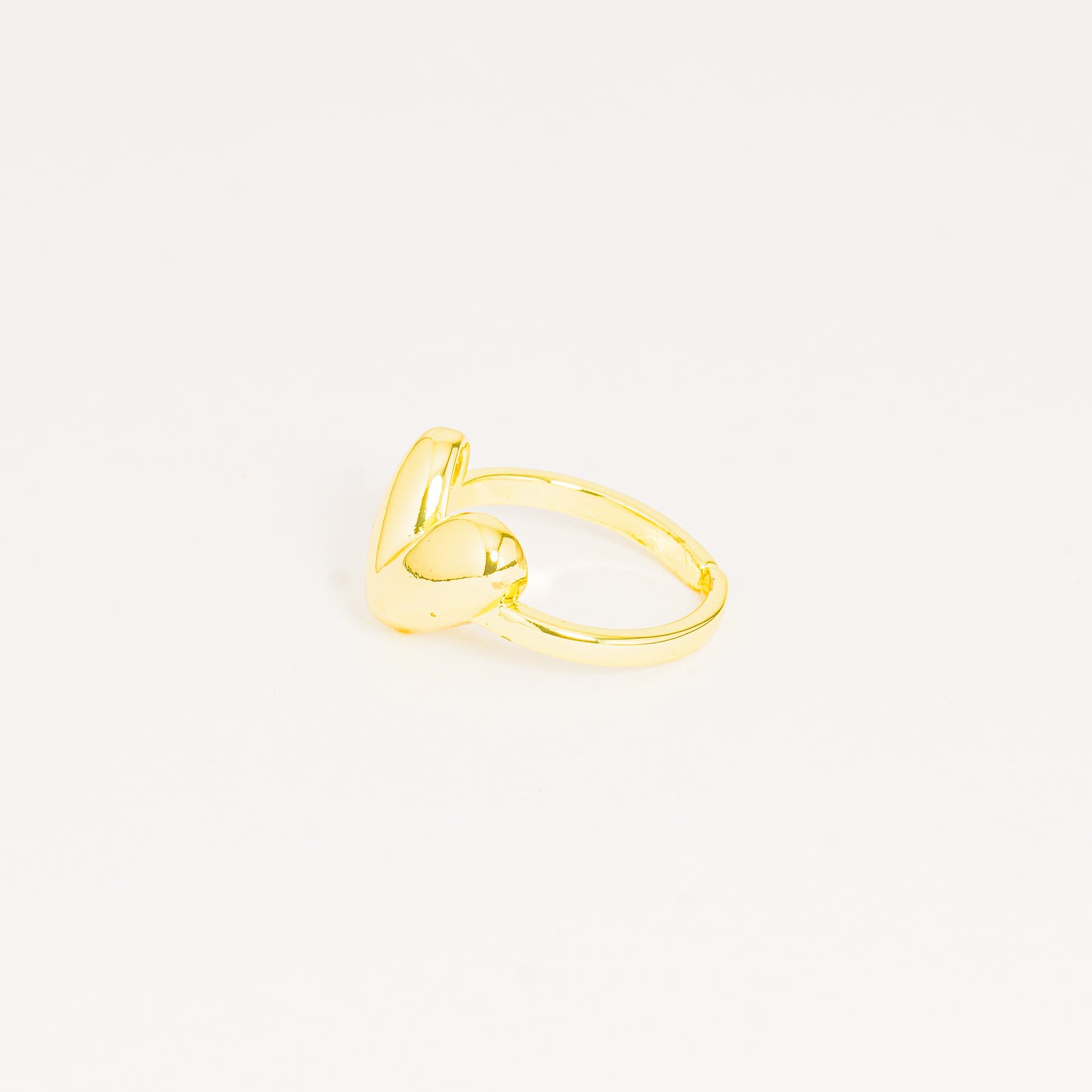 Anillo Chunky Dorado Corazón Alma