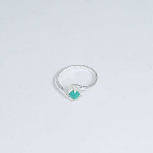 Anillo De Plata En Forma De Onda