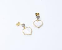 Aretes Nácar Corazón vista 2