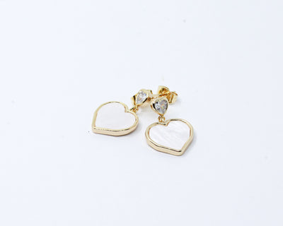 Aretes Nácar Corazón
