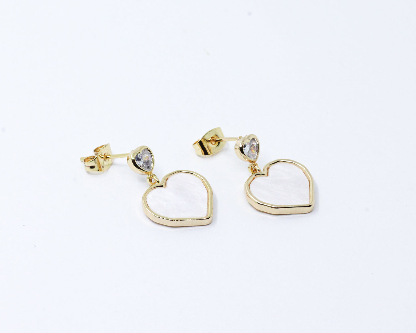 Aretes Nácar Corazón