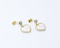 Aretes Nácar Corazón vista 3