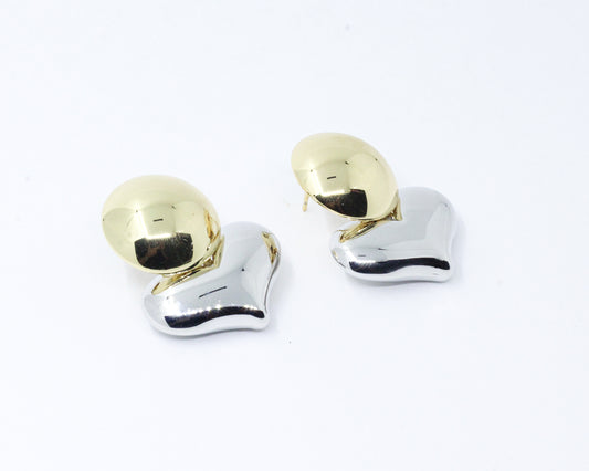Arete Chunky Doble Tono
