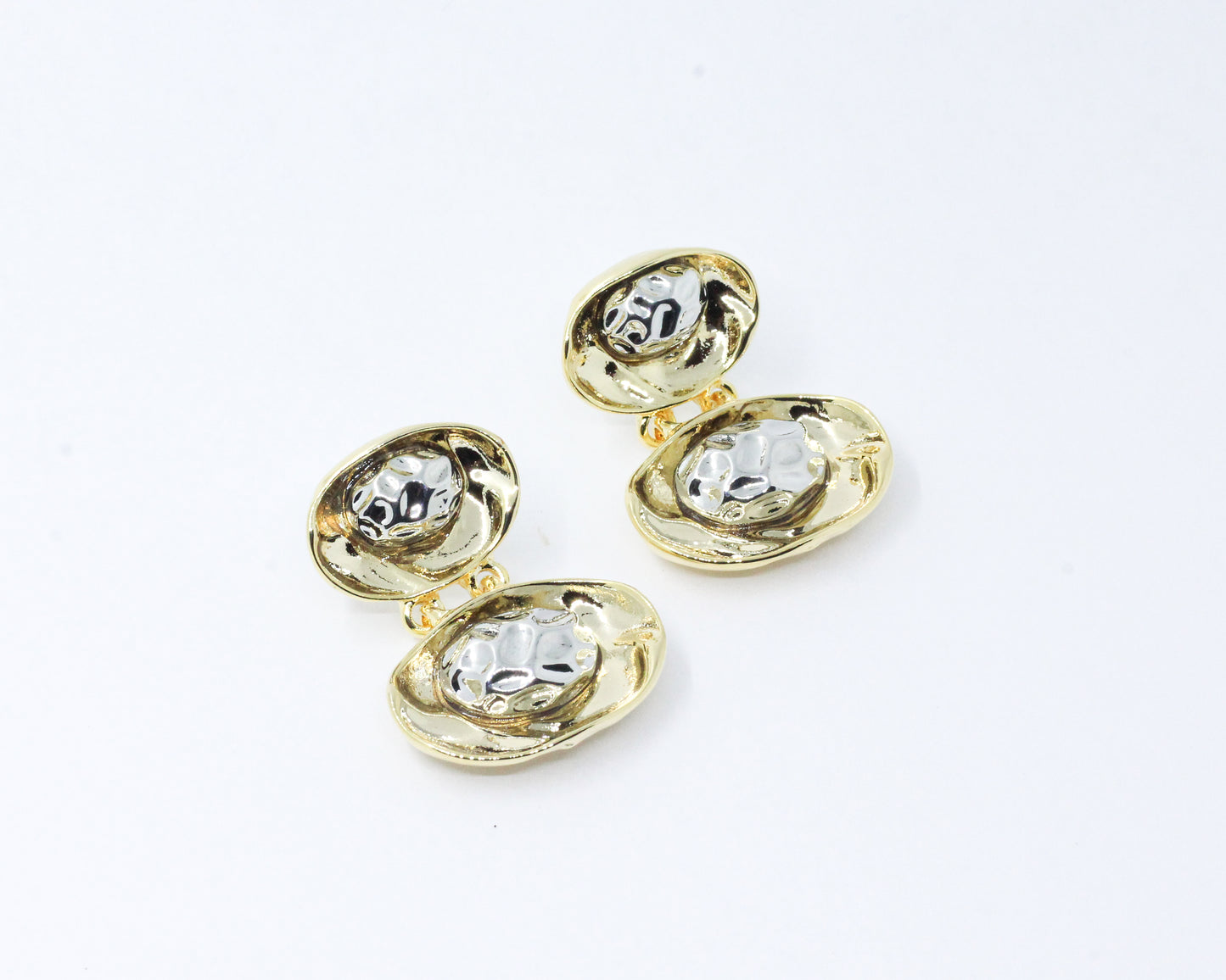 Aretes Concha Doble Tono