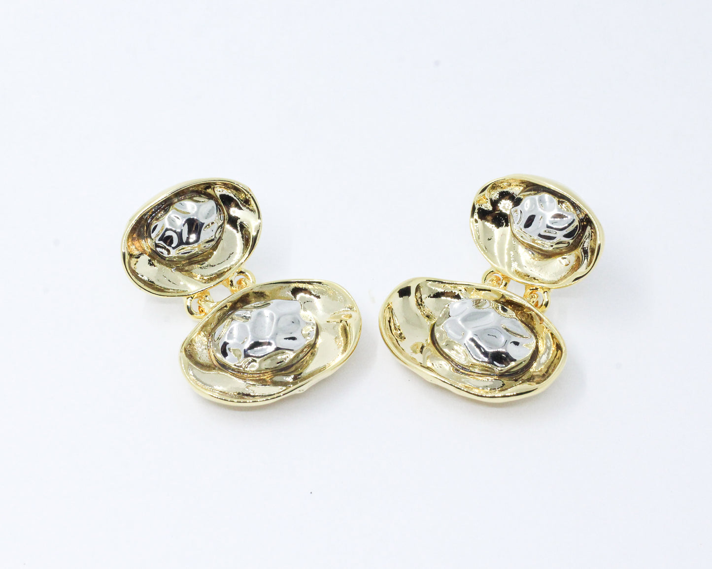 Aretes Concha Doble Tono