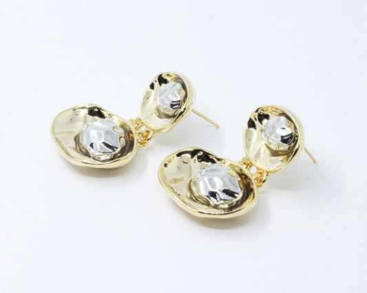 Aretes Concha Doble Tono