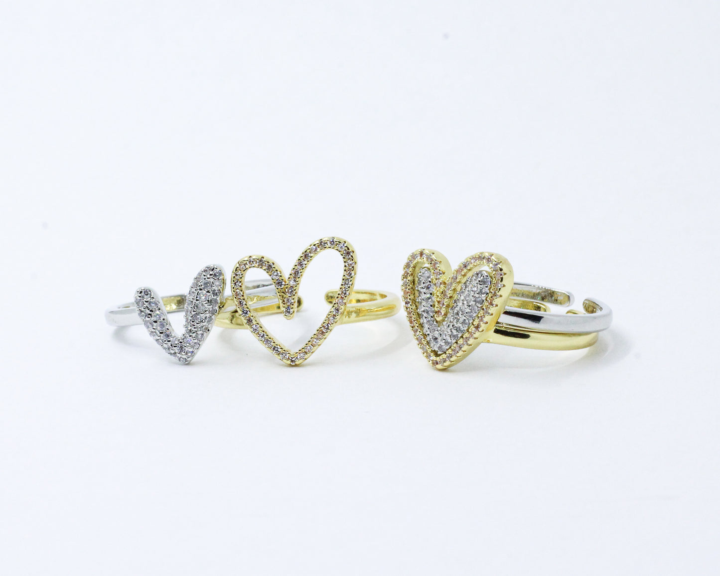 Anillo bicolor corazón