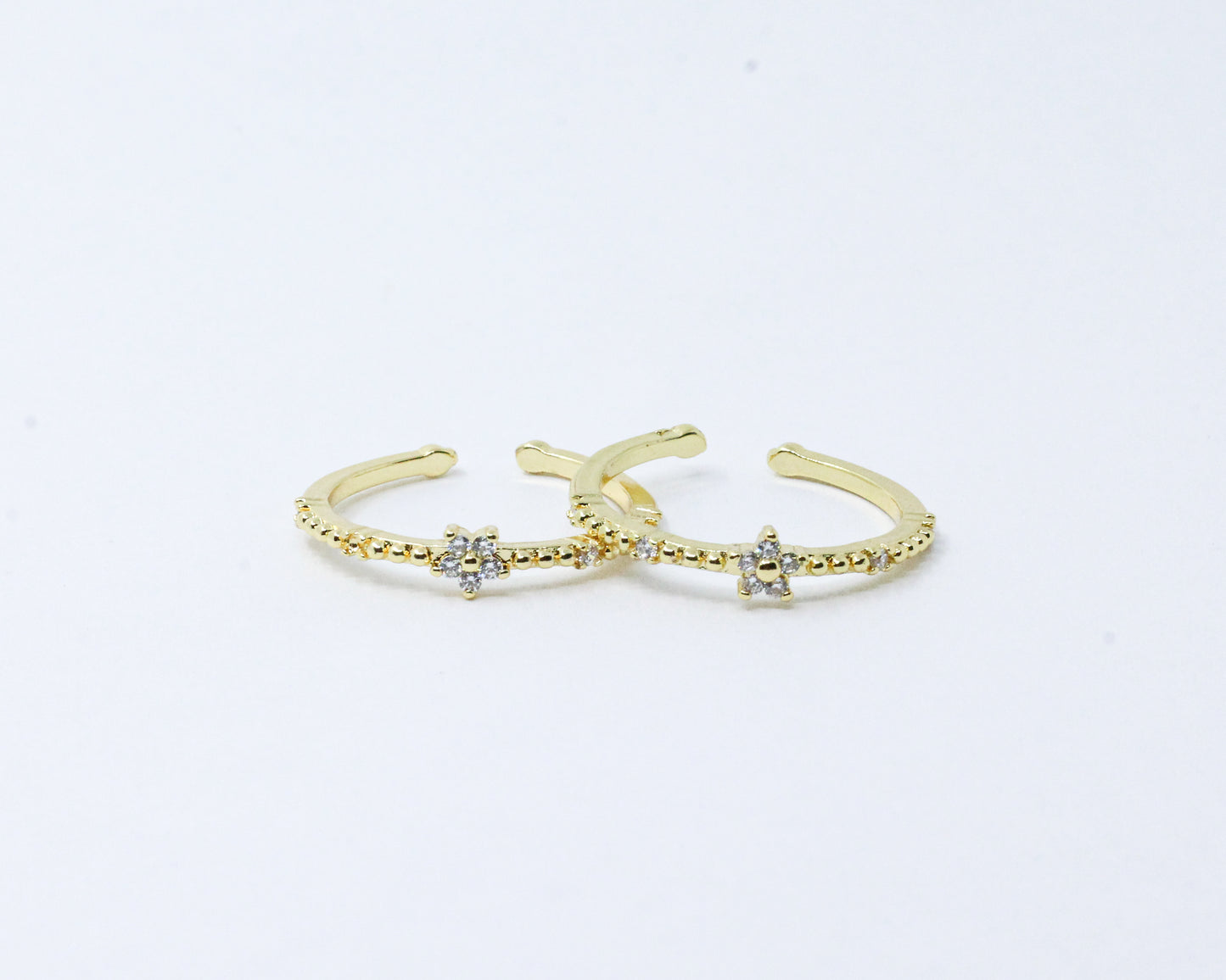 Anillo Dorado Mini Flor
