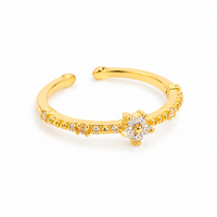 Anillo Dorado Mini Flor vista 1