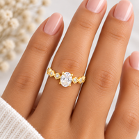 Anillo Dorado Ovalo Esplendor vista 2