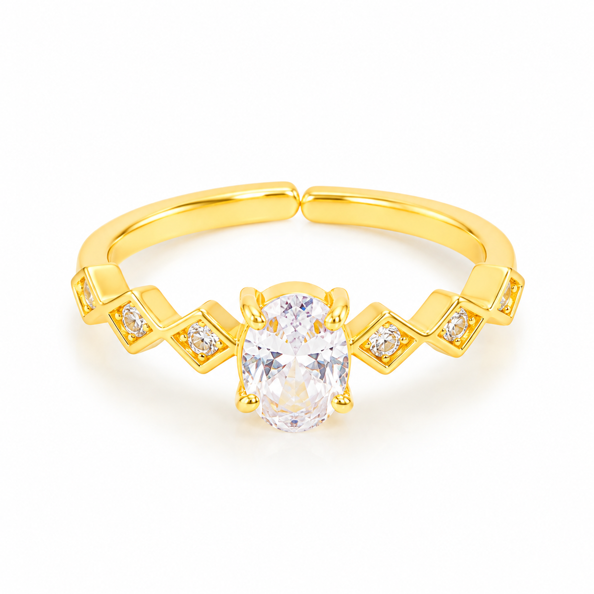 Anillo Dorado Ovalo Esplendor