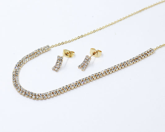 Set Collar Doble Brillo