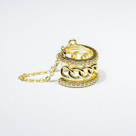 Earcuff eslabón brillante
