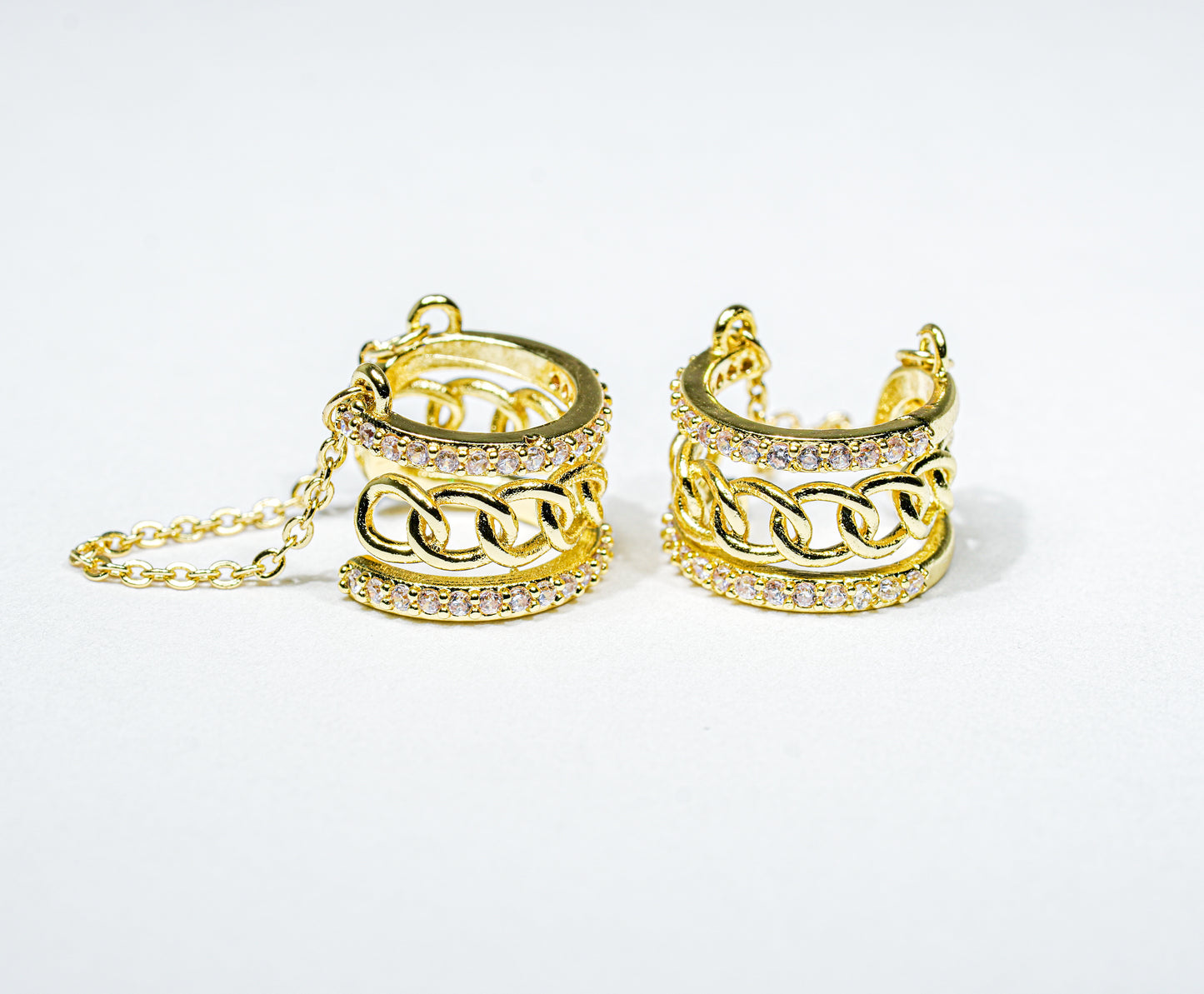 Earcuff eslabón brillante