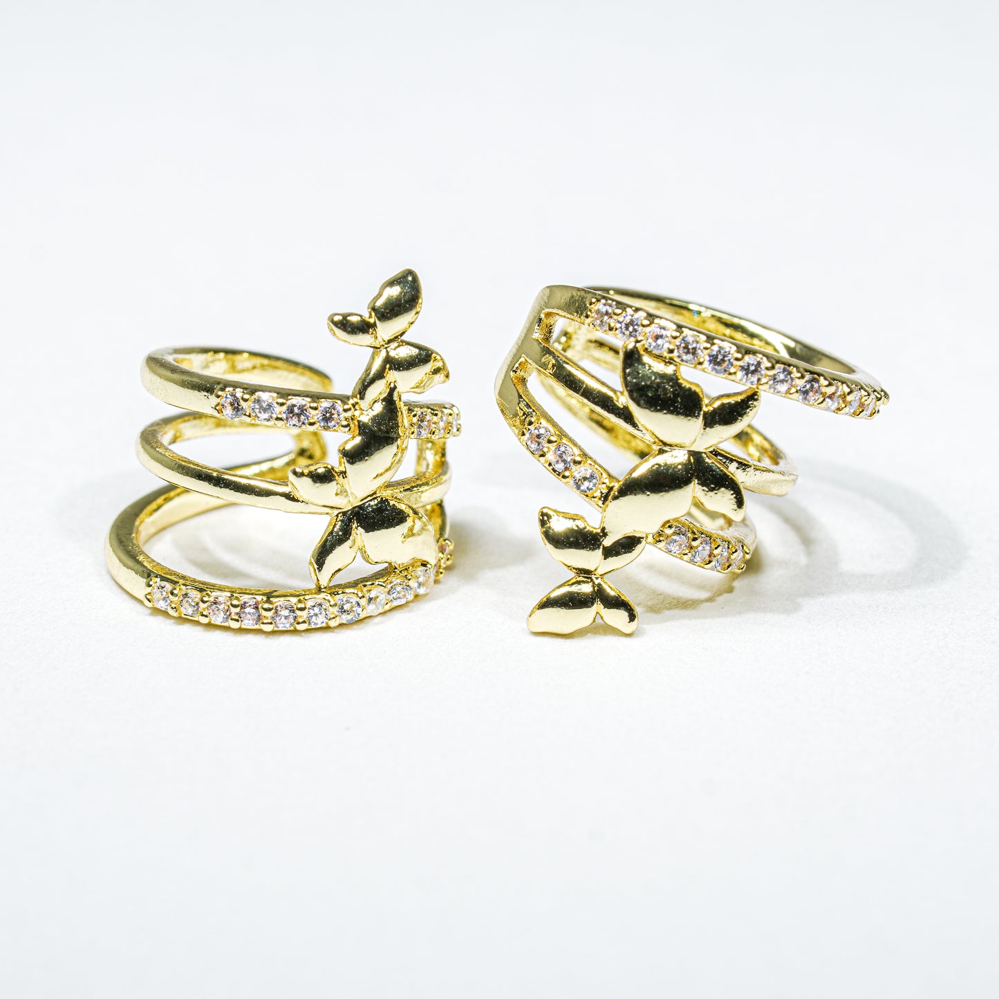 Earcuff dorado 3 aros