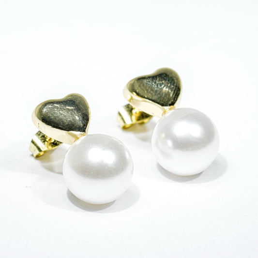Arete chunky perla