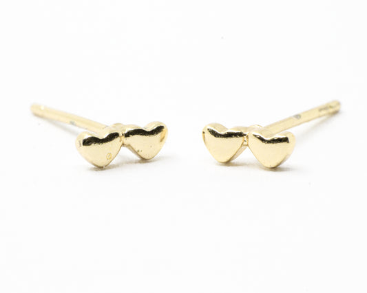 Topo Doble Corazón Dorado