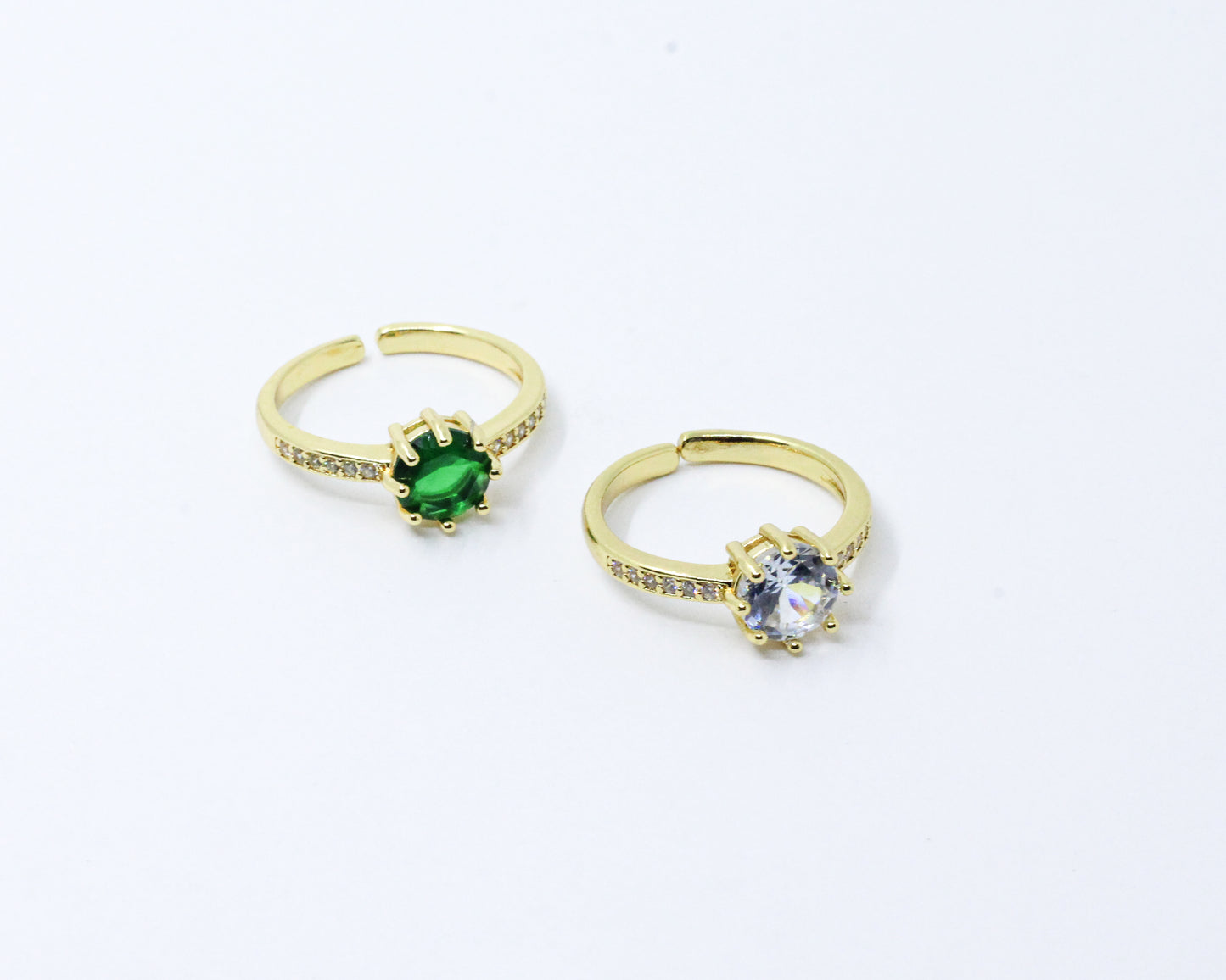 Anillo Dorado Piedra Lux