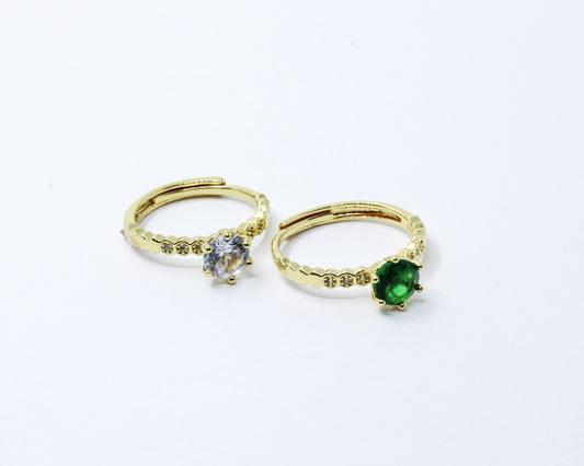 Anillo Dorado Cristal