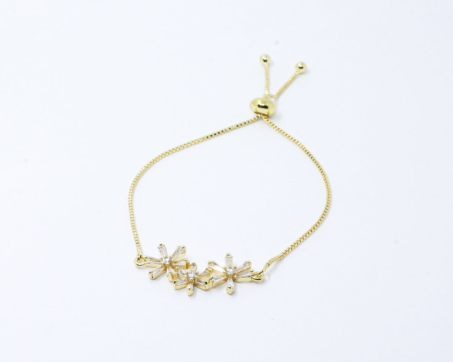 Pulsera Dorada Jardín Baguette