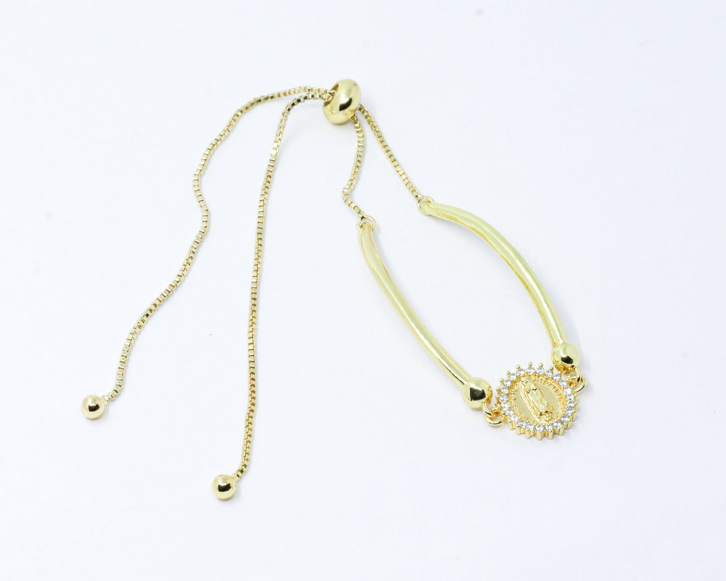 Pulsera dorada Virgen Lux