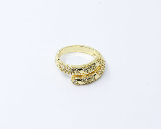 Anillo Dorado Esferas Circón