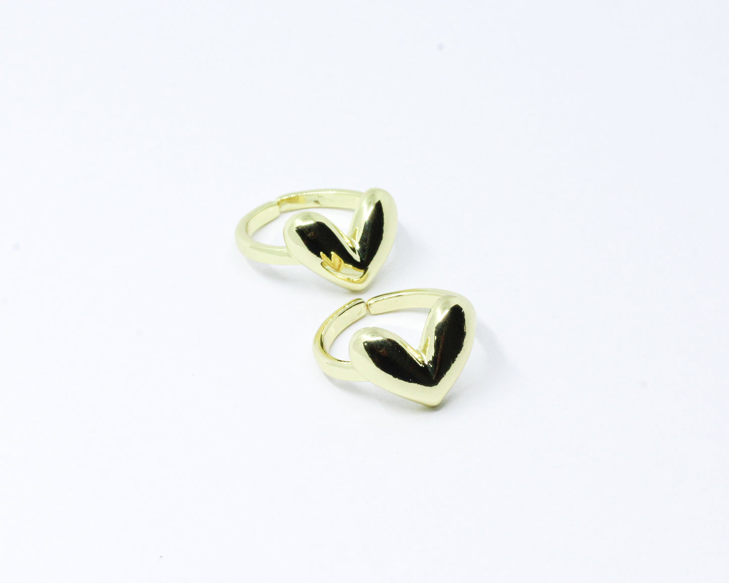 Anillo Chunky Dorado Corazón Alma