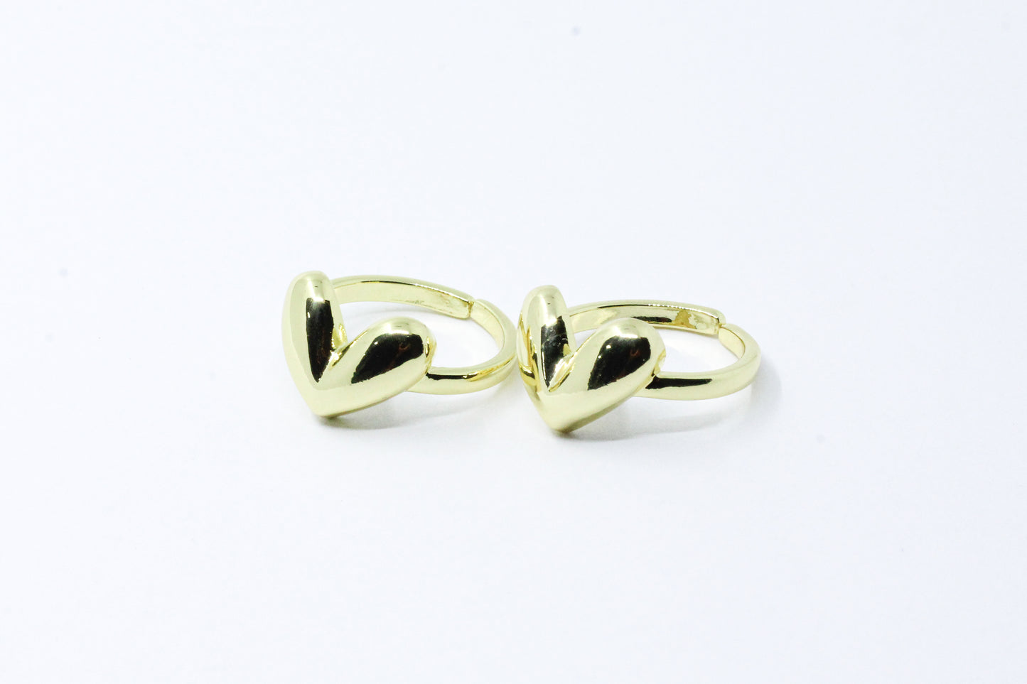 Anillo Chunky Dorado Corazón Alma