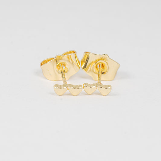 Topo Doble Corazón Dorado