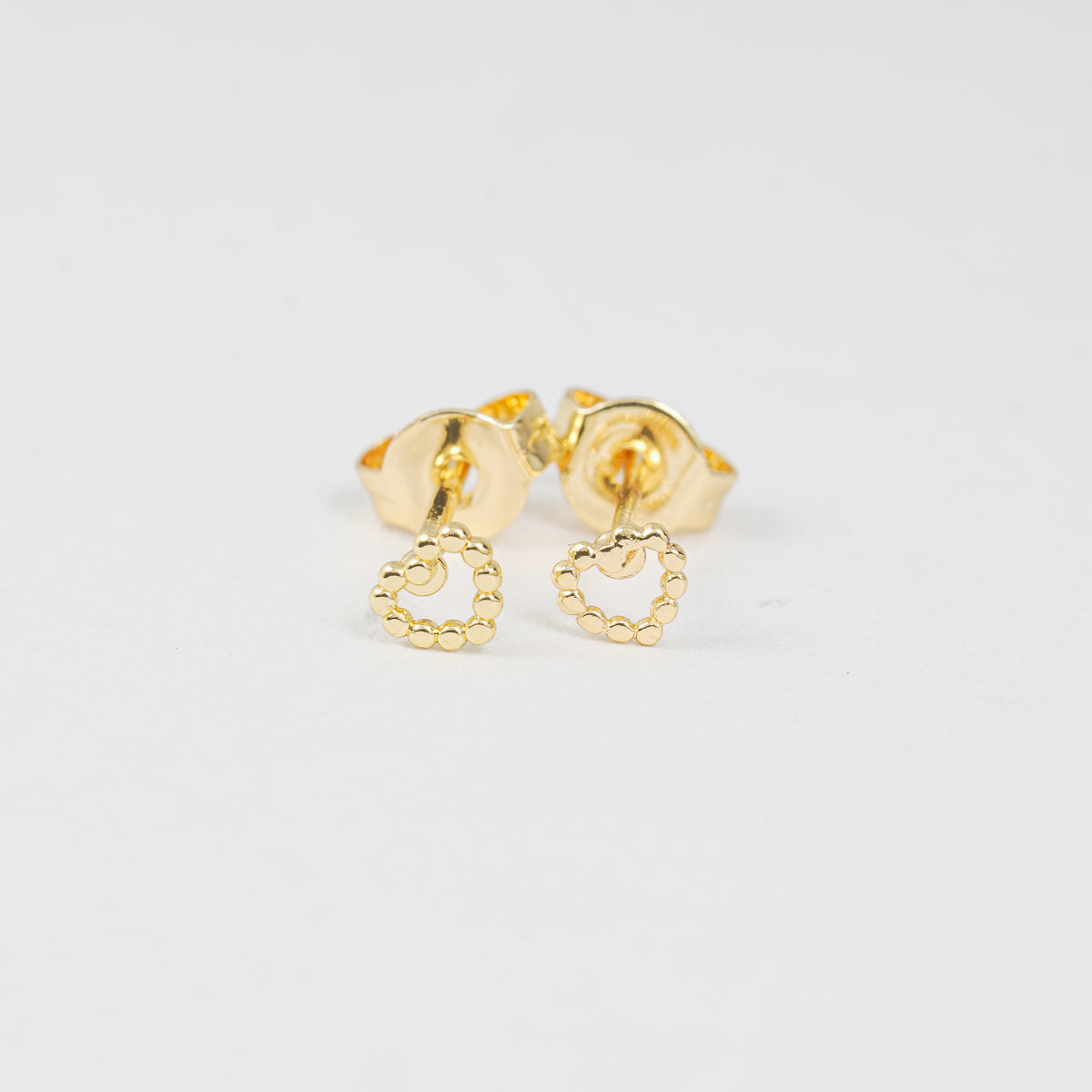 Topo Corazón Bolitas Dorado