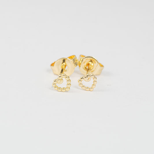 Topo Corazón Bolitas Dorado