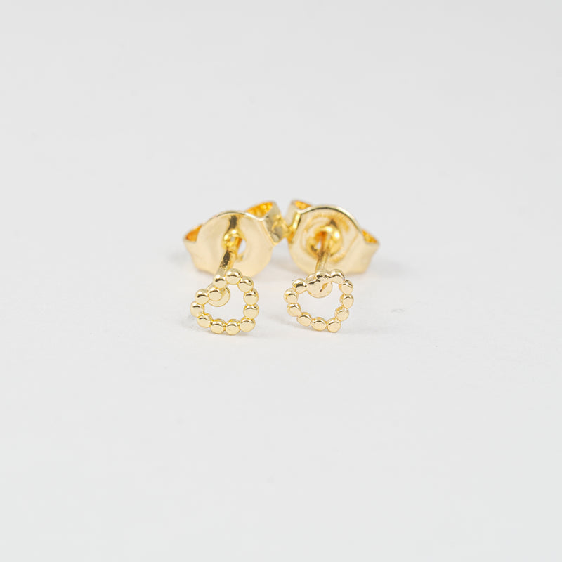 Topo Corazón Bolitas Dorado