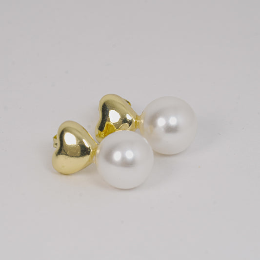 Arete chunky perla