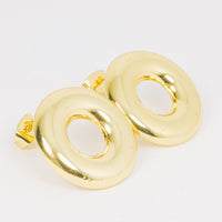 Aretes circulares dorados vista 2