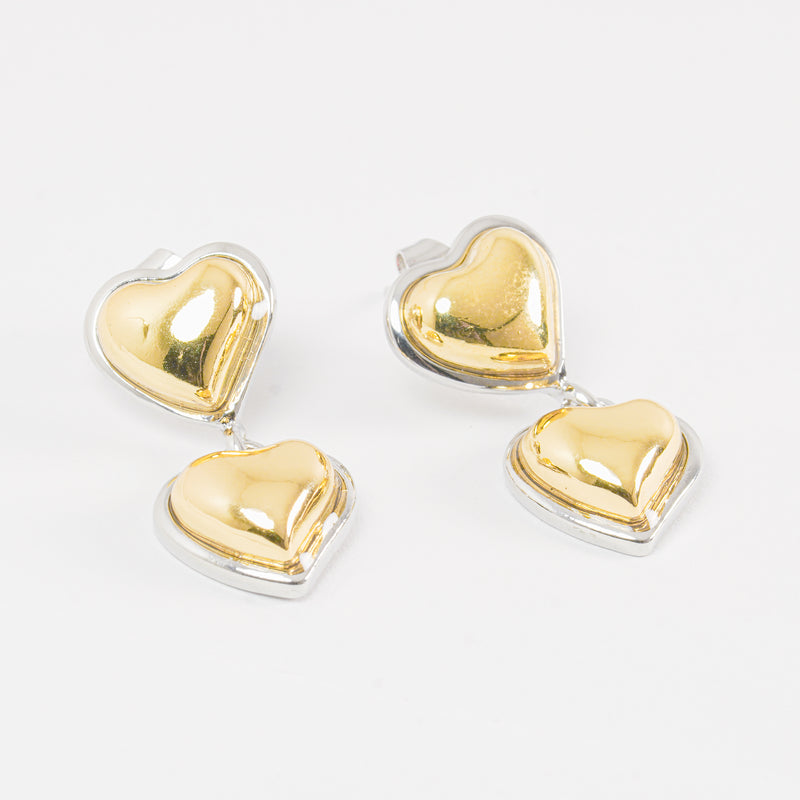 Aretes Doble Corazón