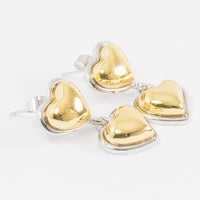 Aretes Doble Corazón vista 2