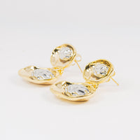 Aretes Concha Doble Tono vista 1