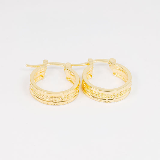 Candonga Cuadrada Dorada Texturizada